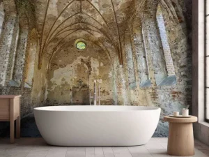 Discount Binnenkant oude kerk fotobehang Architectuur