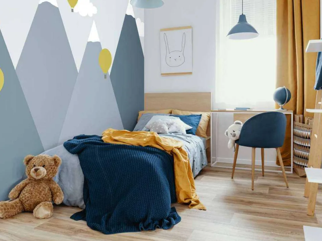 blauwe_bergen_met_luchtba_3.webp Sale Blauwe bergen met luchtballonnen Kinderkamer