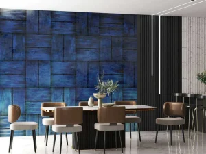 Sale Blauwe gevlochten textuur fotobehang Tienerkamer | Oppervlakten