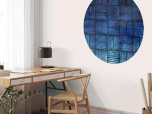 Sale Blauwe gevlochten textuur fotobehang Tienerkamer | Oppervlakten