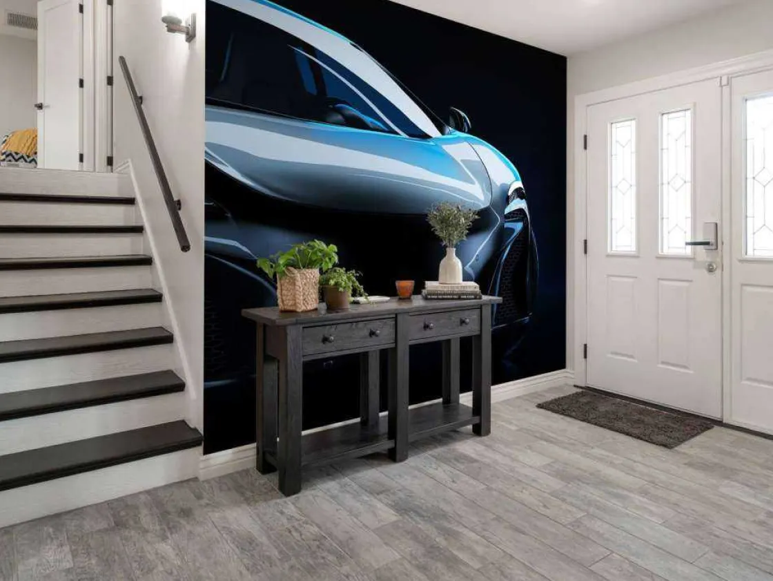 blauwe_sportwagen_design__4.webp Best Blauwe sportwagen design fotobehang Kinderkamer | Transport