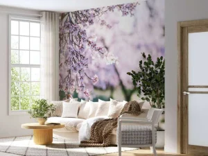 Discount Bloeiende Amandelbomen fotobehang Bloemen