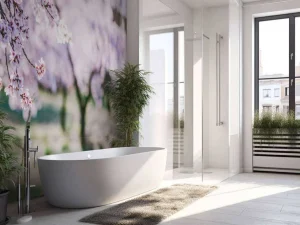Discount Bloeiende Amandelbomen fotobehang Bloemen