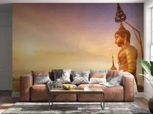 Clearance Boeddha op de Wat Tham Seua berg fotobehang Kunst & Design