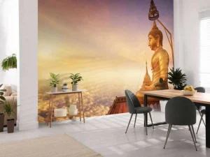 Clearance Boeddha op de Wat Tham Seua berg fotobehang Kunst & Design