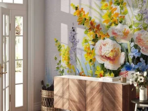 Hot Boeket met zomerse bloemen fotobehang Kunst & Design | Bloemen