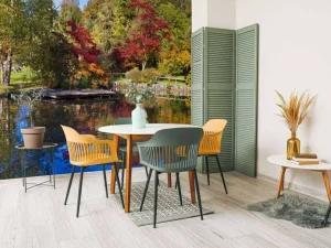 Fashion Bomen achter het Water fotobehang Bloemen