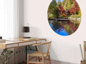 Fashion Bomen achter het Water fotobehang Bloemen