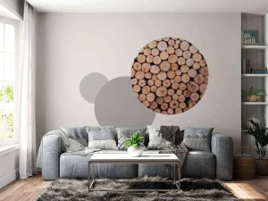 Online Boomstammen stapel fotobehang Hobbykamer | Gang