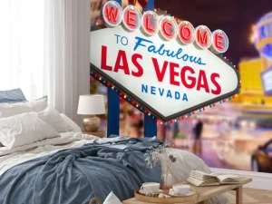 Hot Bord in Las Vegas fotobehang Tienerkamer