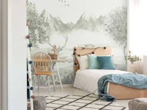 Hot Bos met dieren in groen Kinderkamer | Dieren