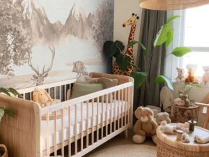 Online Bos met dieren in taupe Kinderkamer | Dieren