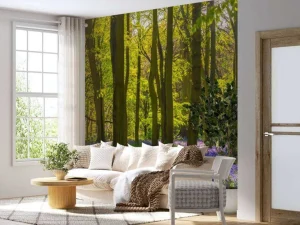 Discount Bos met veel lavendel fotobehang Bloemen