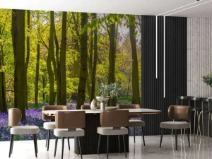Discount Bos met veel lavendel fotobehang Bloemen