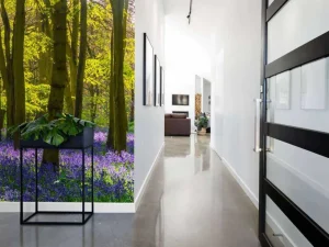 Discount Bos met veel lavendel fotobehang Bloemen