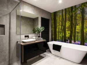 Discount Bos met veel lavendel fotobehang Bloemen