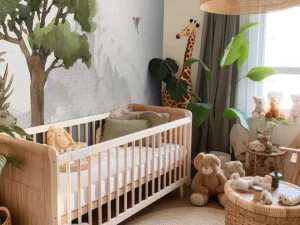 Fashion Bosdieren bij een berg Kinderkamer | Dieren