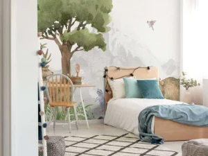Fashion Bosdieren bij een berg Kinderkamer | Dieren
