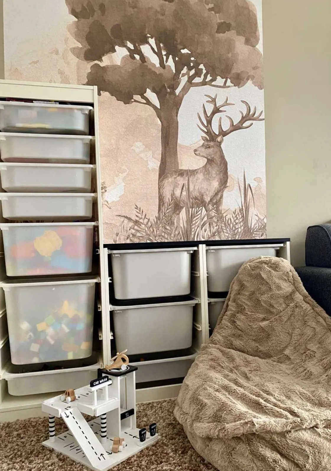 bosdieren_in_taupe_2.webp Hot Bosdieren in taupe Kinderkamer | Dieren