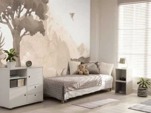 Hot Bosdieren in taupe Kinderkamer | Dieren