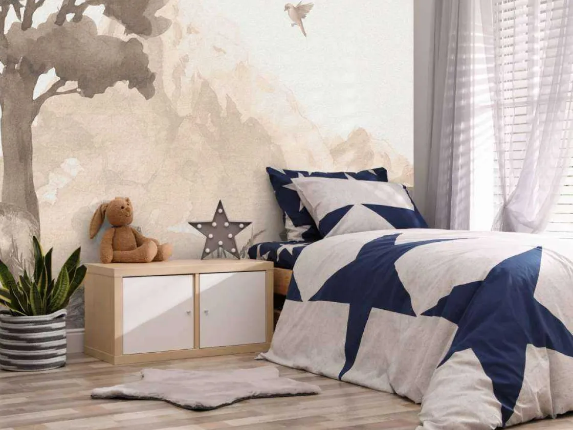 bosdieren_in_taupe_5.webp Hot Bosdieren in taupe Kinderkamer | Dieren