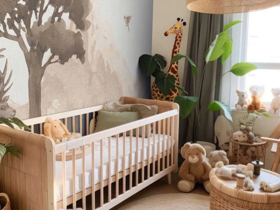 bosdieren_in_taupe_9.webp Hot Bosdieren in taupe Kinderkamer | Dieren