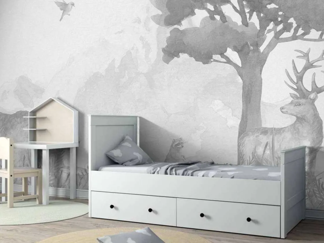 bosdieren_in_zwartwit_3.webp Best Bosdieren in zwart-wit Kinderkamer | Dieren