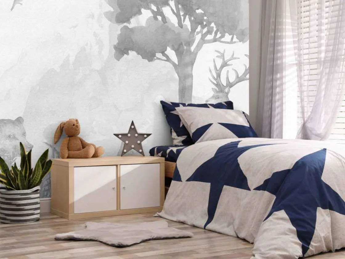 bosdieren_in_zwartwit_5.webp Best Bosdieren in zwart-wit Kinderkamer | Dieren