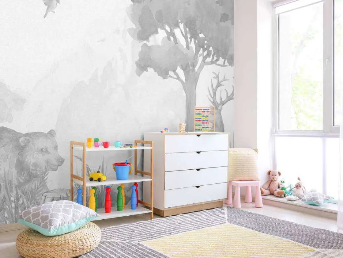 bosdieren_in_zwartwit_6.webp Best Bosdieren in zwart-wit Kinderkamer | Dieren