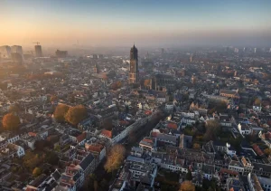 Hot Bovenaanzicht van Utrecht fotobehang Architectuur