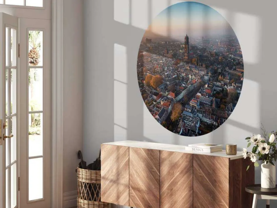 bovenaanzicht_van_utrecht_6.webp Hot Bovenaanzicht van Utrecht fotobehang Architectuur