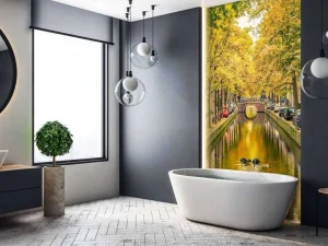 Best Brug over een kanaal in Amsterdam fotobehang Steden | Architectuur