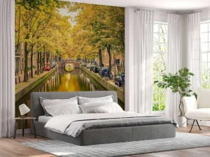 Best Brug over een kanaal in Amsterdam fotobehang Steden | Architectuur