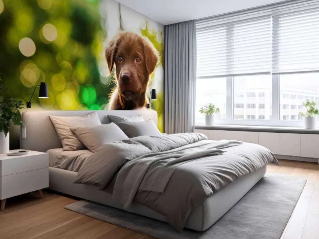 bruine_labrador_met_een_w_9.webp Outlet Bruine labrador met een wazige achtergrond fotobehang Dieren
