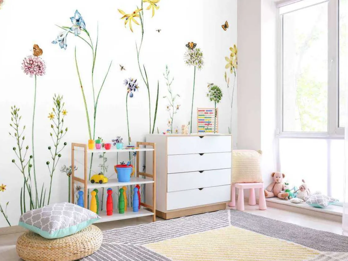 butterfly_garden_7.webp Fashion Butterfly Garden Kinderkamer | Bloemen