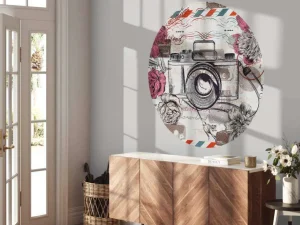 Online Camera vintage design fotobehang Keuken | Gang