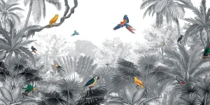 New Canopy Jungle - Black and White Kinderkamer