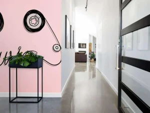 Hot Cassettebandje met een roze achtergrond fotobehang Kinderkamer