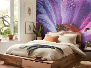 Fashion Chrysant bloem met dynamische kleuren fotobehang Tienerkamer | Hobbykamer