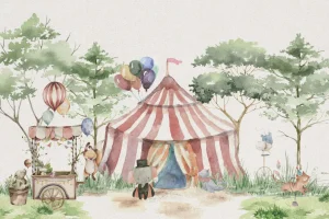 Best Circus in het bos Kinderkamer | Dieren