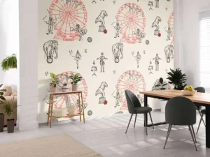 Hot Circus patroon Kinderkamer | Dieren