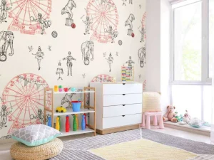 Hot Circus patroon Kinderkamer | Dieren