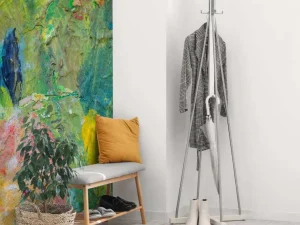 Discount Close-up van een kleurrijk schilderwerk fotobehang Kunst & Design