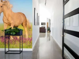 Discount Cremello Paard in weide fotobehang Tienerkamer | Kinderkamer