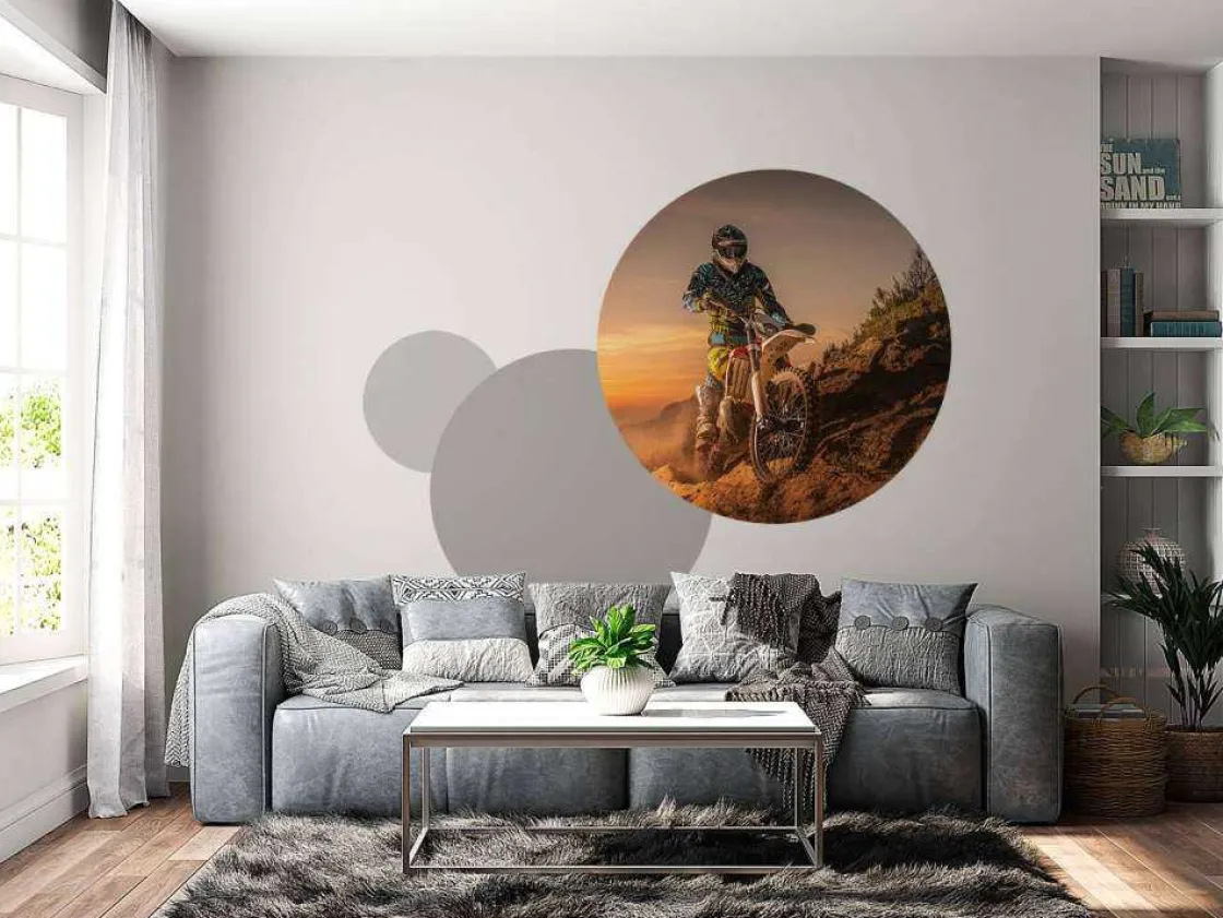 crossmotor_bij_zonsonderg_5.webp New Crossmotor bij zonsondergang fotobehang Tienerkamer | Transport
