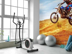 Clearance Crossmotor stunt fotobehang Tienerkamer | Transport