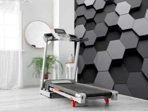 Sale 3D weergave van zeshoeken in zwart-wit fotobehang Computerkamer | Kunst & Design