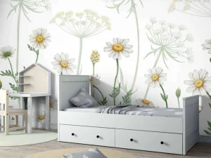 New Dazzling Daisies - White Kinderkamer | Bloemen
