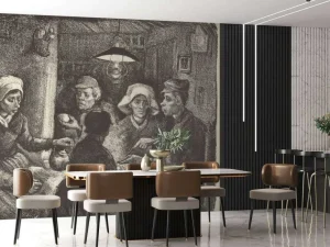 New De aardappeleters fotobehang Keuken | Kunst & Design