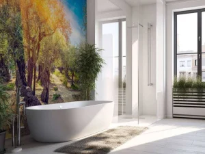 New De Gethsemane olijven boomgaard bij zonsopkomst fotobehang Bloemen